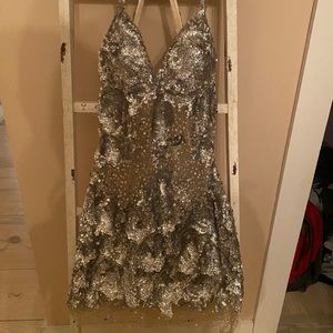 Jovani sequin/ mesh dress